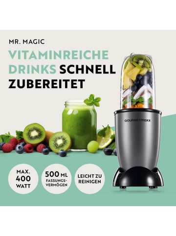 Gourmetmaxx 'GOURMETmaxx Mr. Magic Power 400 Pro mit Zubehörset M - Shakes, Smoothies & Co.