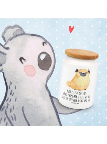 Mr. & Mrs. Panda tee behälter Mops mit Spruch in Weiß