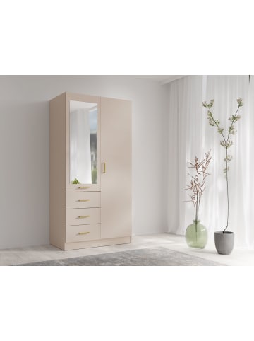 Feldmann-Wohnen Kleiderschrank Konso sandbeige 101 / 58 / 200,5cm