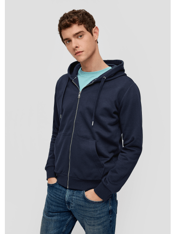 QS Sweatshirt Jacke langarm in Blau