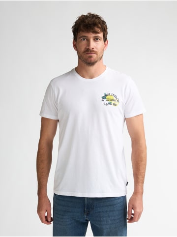 Petrol Industries T-Shirt mit Rückenprint CosmosAzul in Weiß