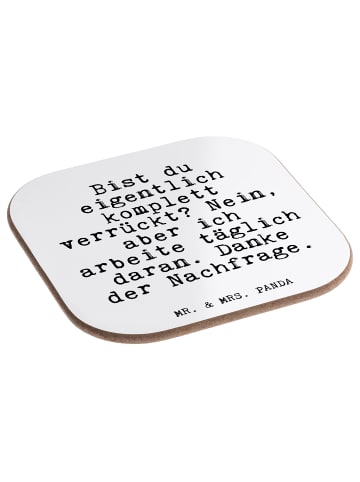 Mr. & Mrs. Panda Untersetzer für Gläser Bist du eigentlich kompl... in Weiß