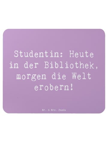 Mr. & Mrs. Panda Mousepad Spruch Studentin Traumwelt mit Spruch in Lavendeltraum