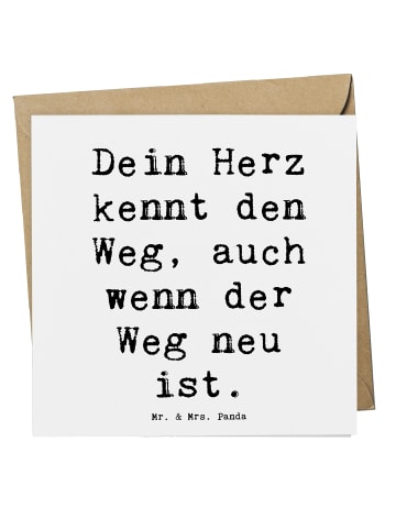 Mr. & Mrs. Panda Doppelkarte Spruch Trennung von den Eltern mit ... in Weiß