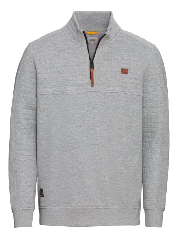 Camel Active Sweatshirt mit Troyer-Kragen in Grau