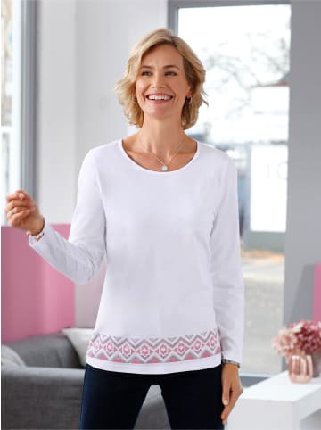 Sieh an! Langarmshirt in weiß