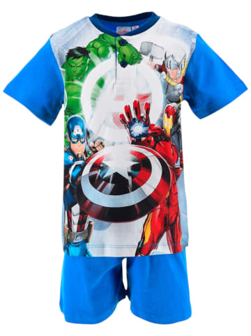 Avengers Schlafanzug kurz Avengers in Blau