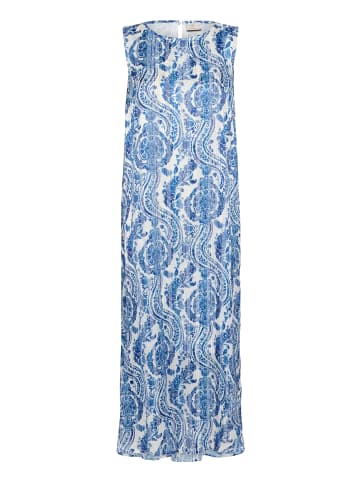 Kaffe Kleid BPjemma Casual fit in Blue/White Print - Gold Lyrex