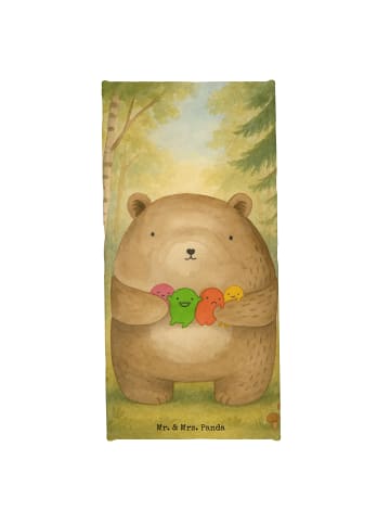 Mr. & Mrs. Panda Handtuch Bär Gefühl Design ohne Spruch in Weiß