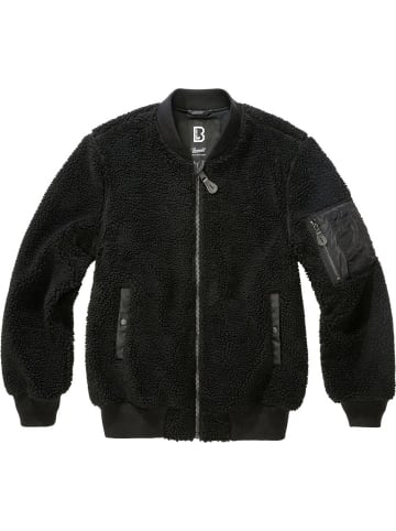 Brandit Fleecejacke/Fleecepullover "MA1 Sherpa Jacket" in Schwarz