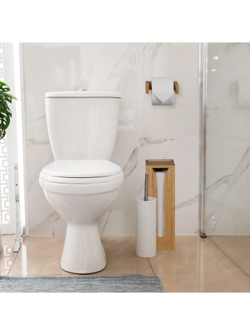 relaxdays 2 tlg. Toilettenpapierhalter-Set in Natur