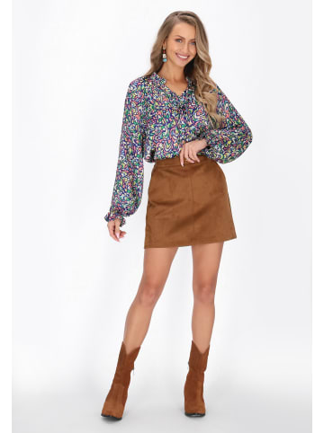 IZIA Women Blouse in blue multicolor