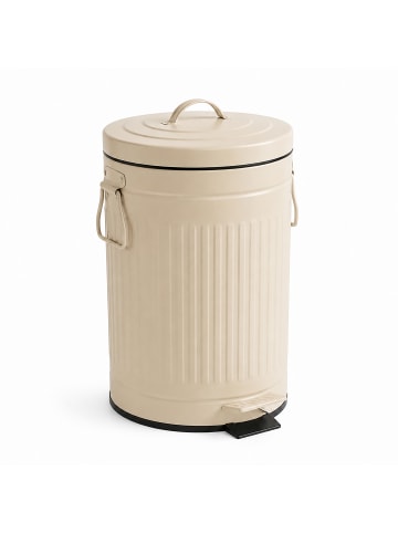 relaxdays Mülleimer in Beige - 12 Liter