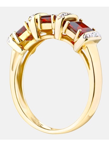 Diamant L'éternel Eternity-Ring aus 375 Gelbgold mit Diamant mit Granat