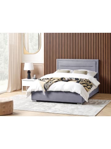 Beliani 2-tlg Doppelbett ROUEN in Grau