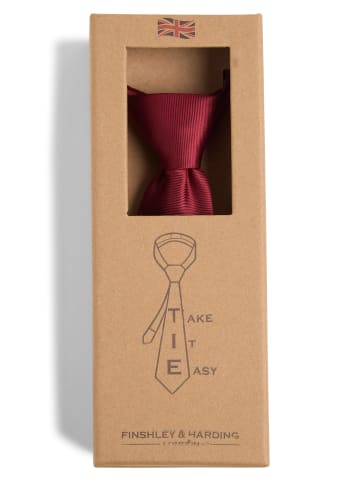 Finshley & Harding London Krawatte Take It Easy in bordeaux - 0001