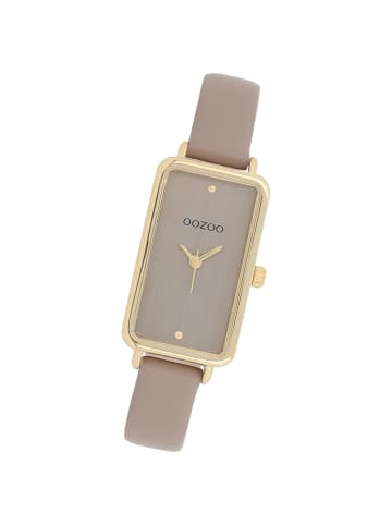Oozoo Analog-Armbanduhr Oozoo Timepieces taupe, braun extra groß (ca. 19x31mm)