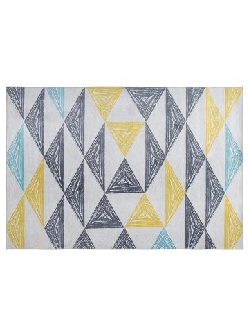 Beliani Kurzflor KALEN in Bunt/Grau/Gelb - (W) 160 x (H) 1 x (L) 230 cm