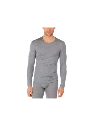 Calida Rundhals Langarmshirt für Herren in platin