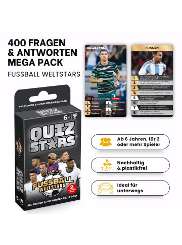 Gomazing Kartenspiel Quizstars Fussball Weltstars 2. Edition in mehrfarbig
