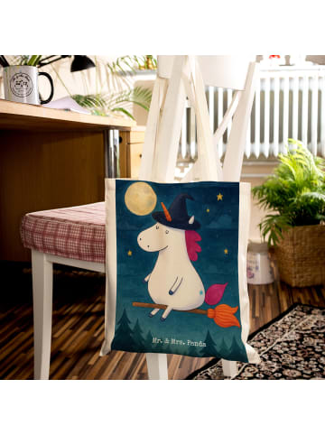 Mr. & Mrs. Panda Tasche Einhorn Hexe Design ohne Spruch in Weiß