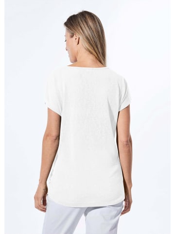GOLDNER Shirt in Leinenoptik in weiß
