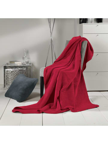 Erwin Müller Baumwolle Wohndecke 2er-Pack in rot