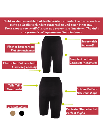 MISS PERFECT Shapewear Hose mit Bein in Schwarz