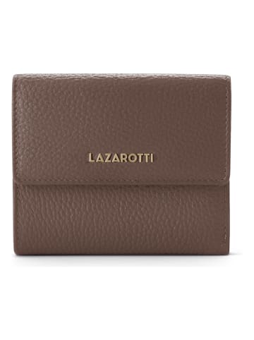 Bologna Leather Geldbörse Leder 12 cm taupe