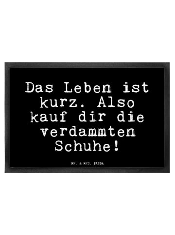 Mr. & Mrs. Panda Schmutzfänger Das Leben ist kurz.... mit Spruch in Schwarz