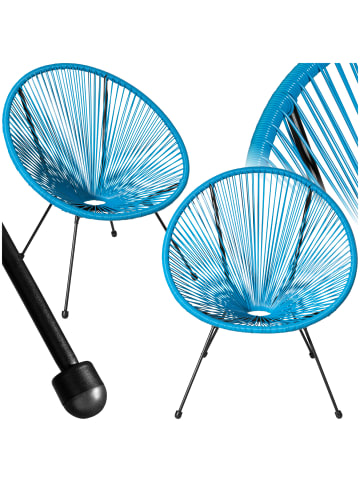 tectake Balkonstuhl im Acapulco-Stil, Belastbarkeit 120 kg, 70,5 x 69 x 78 cm
