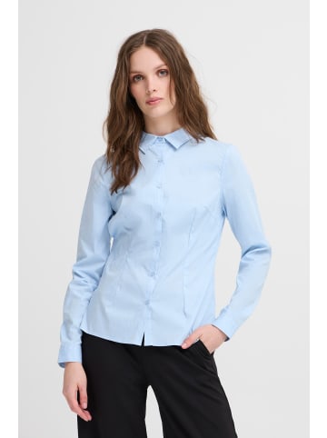 ICHI Langarmbluse Langarmbluse IHDIMA SH - 102533 Klassiche Bluse in Blau