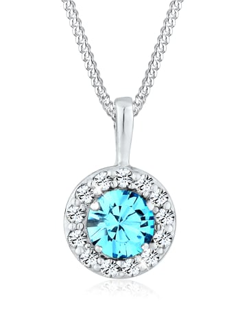 Elli Halskette 925 Sterling Silber Kreis in Hellblau