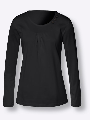 Sieh an! Rundhals-Shirt in schwarz