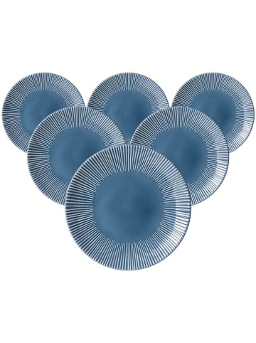 Ritzenhoff & Breker 6er Set Speiseteller Banda in ø 27 cm in Blau