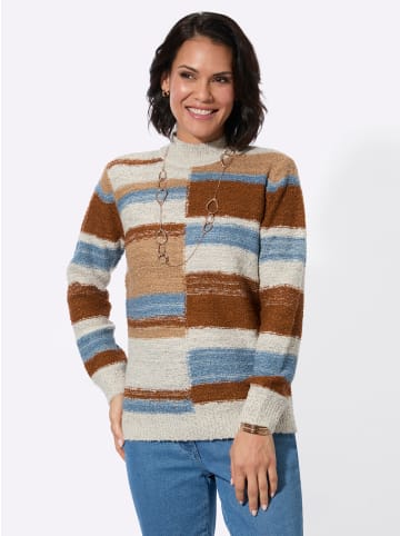 WITT WEIDEN Stehkragen-Pullover in champagner-cognac-gemustert