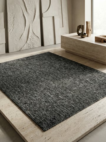 KADIMA DESIGN Teppich Kurzflor Waschbar Einfarbig AMMER Strapazierfähig OEKO-TEX in Anthrazit