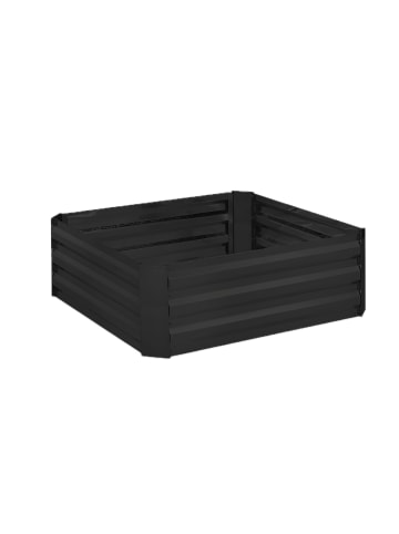 relaxdays Hochbeet in Schwarz - (B)90 x (H)30 x (T)90 cm