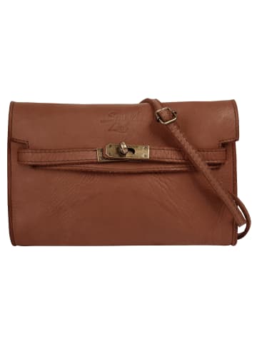 Samantha Look Umhängetasche echt Leder in cognac