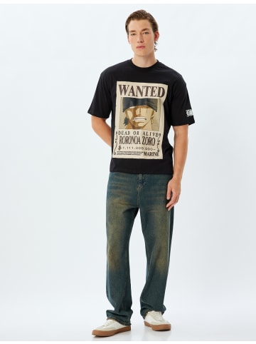 KOTON T-shirt in Schwarz