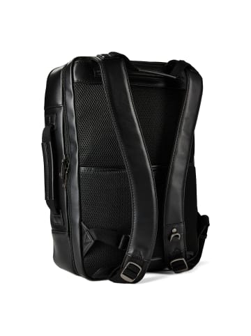 Jekyll & Hide Business-Rucksack RFID Schutz Leder 43 cm Laptopfach black