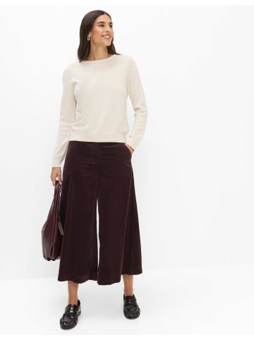 BRAX Strickpullover mit Cashmere und U-Boot-Ausschnitt in Dark Ecru