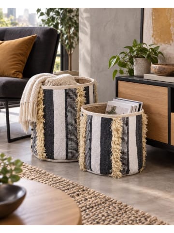 Beliani 2er-Set Korb KOTKAI in Beige/Grau