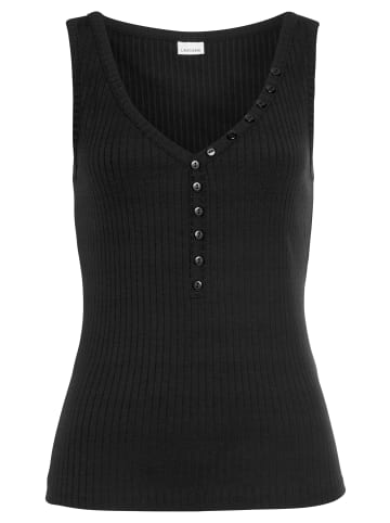 LASCANA Ripptanktop in schwarz