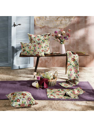 Erwin Müller Jacquard, Baumwollmischung, Gewebt Tischband in natur-bunt