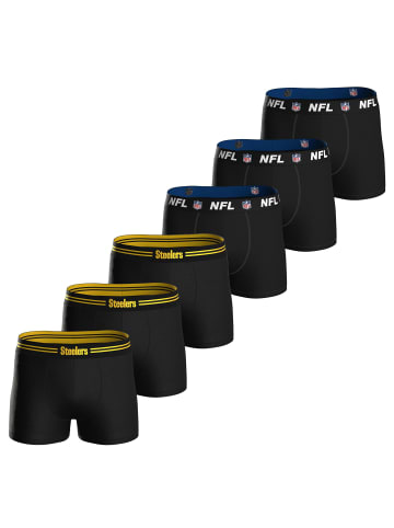 NFL Boxershort 6er Pack in Pittsburgh Steelers/Schwarz