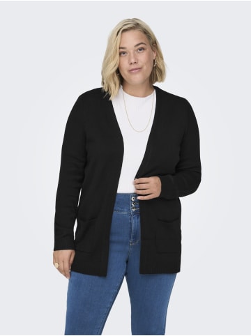 ONLY Carmakoma Strickjacke mit Taschen Plus Size Übergrößen Cardigan CARESLY in Schwarz