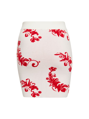 ebeeza Damen Rock in WOLLWEISS ROT