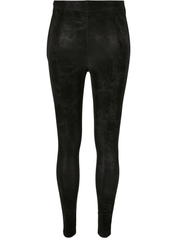 Urban Classics Urban Classics Damen Ladies Washed Faux Leather Pants in black