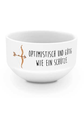 Mr. & Mrs. Panda Schüssel Sternzeichen Schütze mit Spruch in Weiß